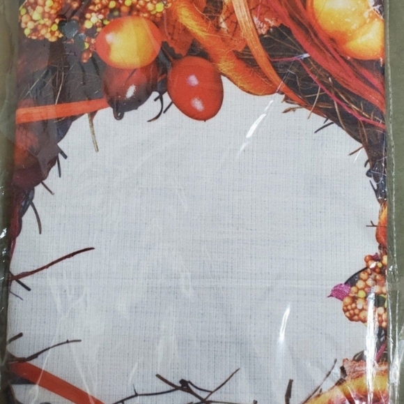 NEW Rustic Look Fall/Autumn Large Outdoor "Welcome" Flag w/wreath design - Picture 9 of 11